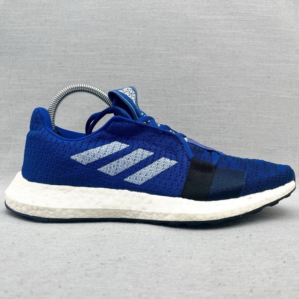 Adidas Senseboost GO Mens 8 Collegiate Royal Blue White Running Shoes Sneakers